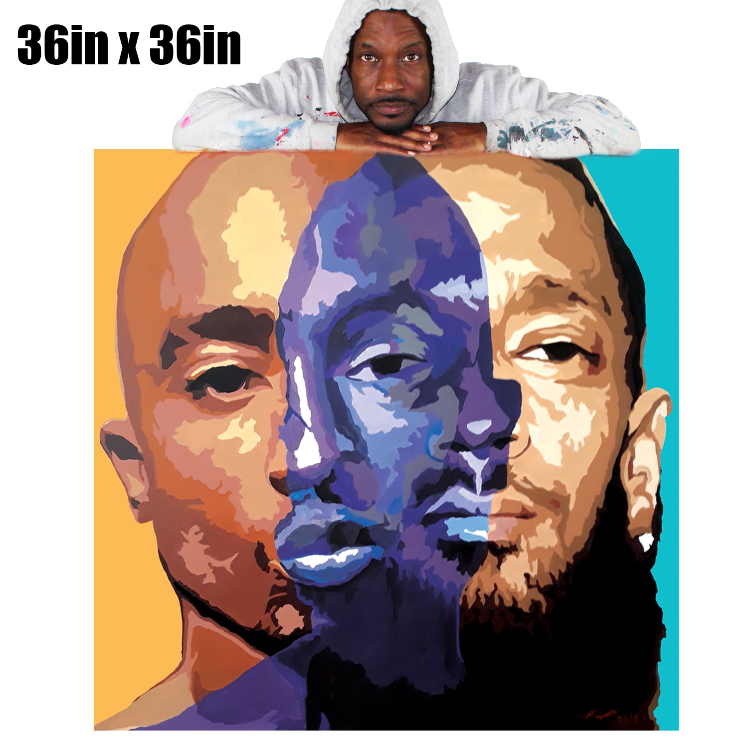 "Two Men One Vision" 2pac and Nipsey Hussle artwork print