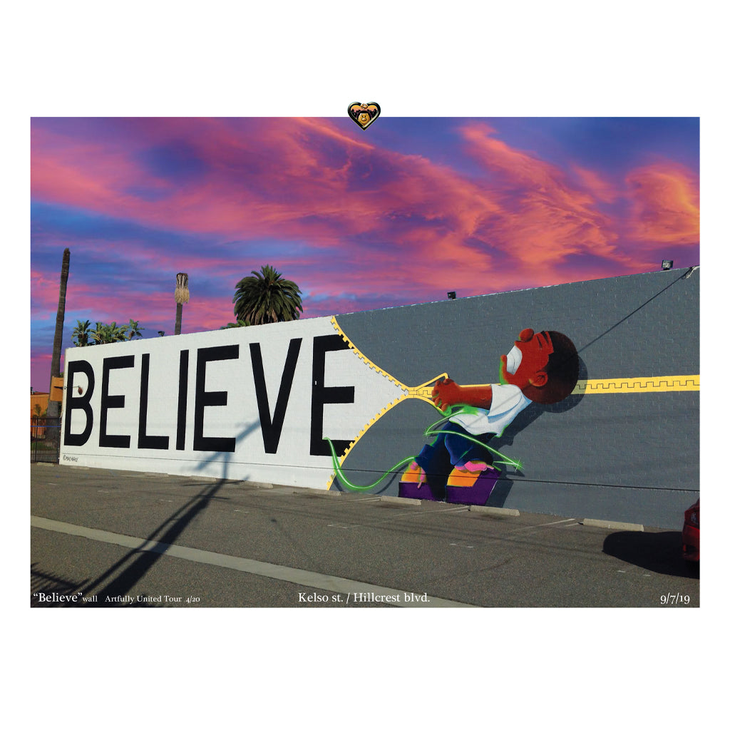Artfully United's "Believe" wall print