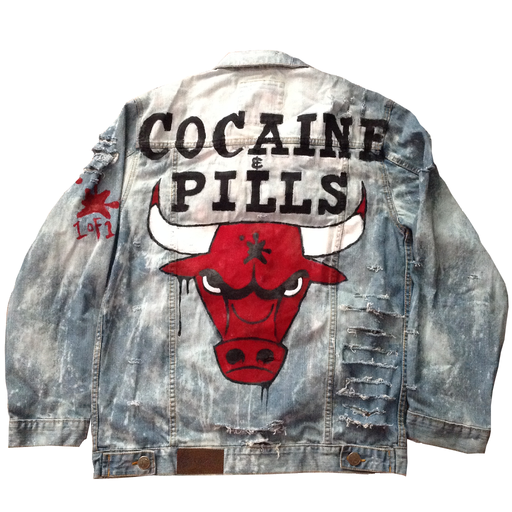 Custom Bull Coke & Pills Jean Jacket - BYN Customs