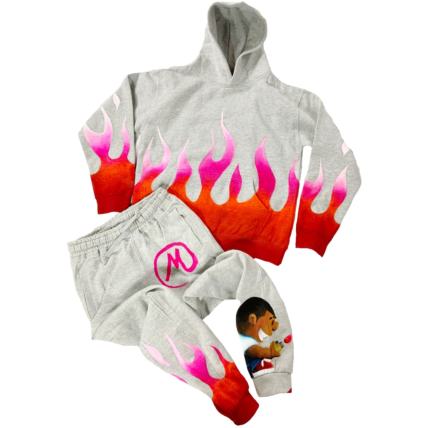 Custom Powerful Paul "Flame" Jogger Set