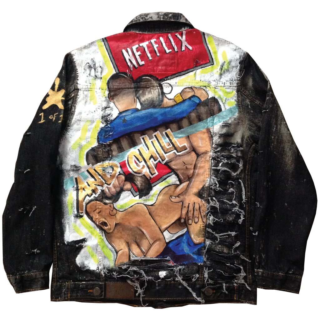 Custom "Netflix and Chill" Jean Jacket - BYN Customs
