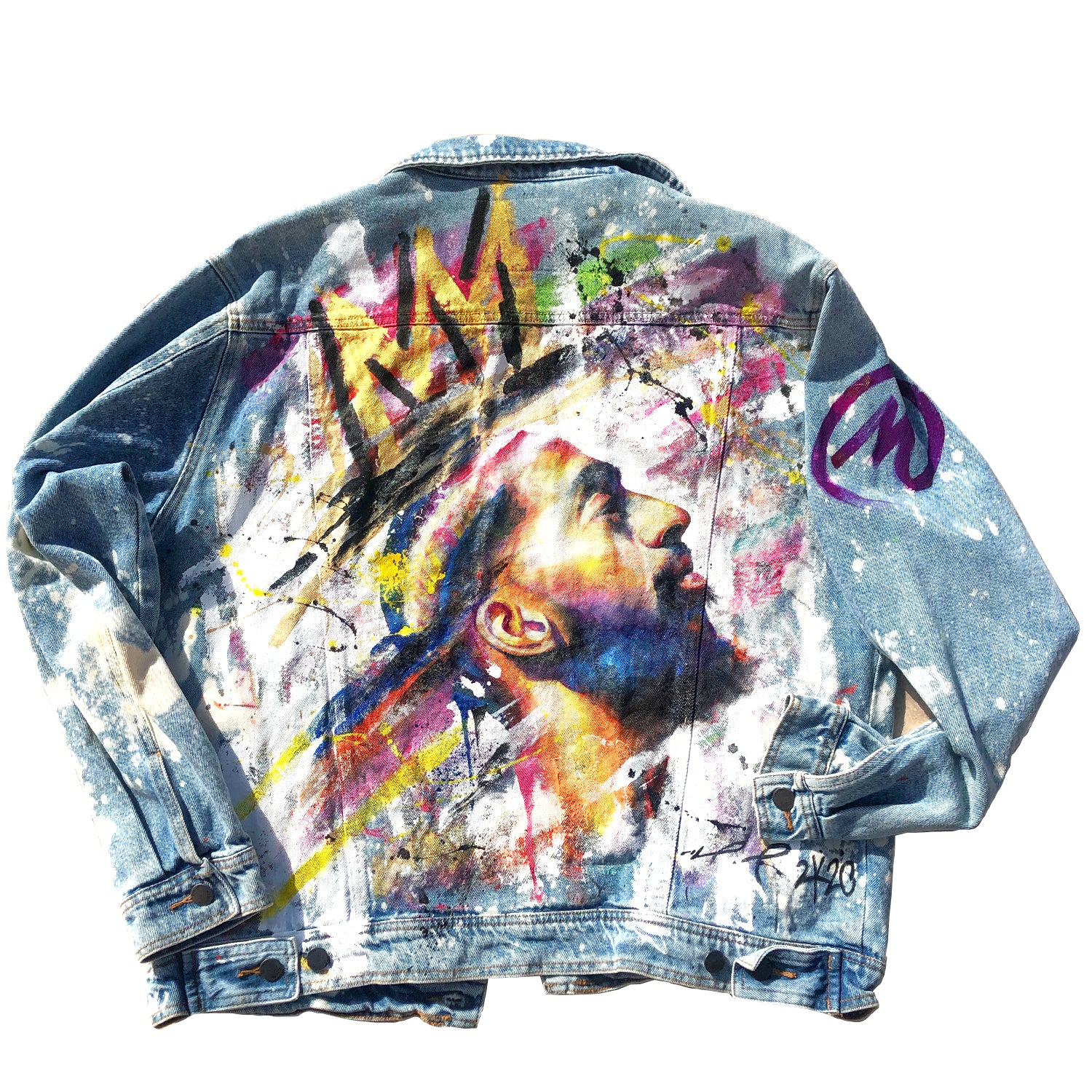 Custom "King Nipsey" Jean Jacket