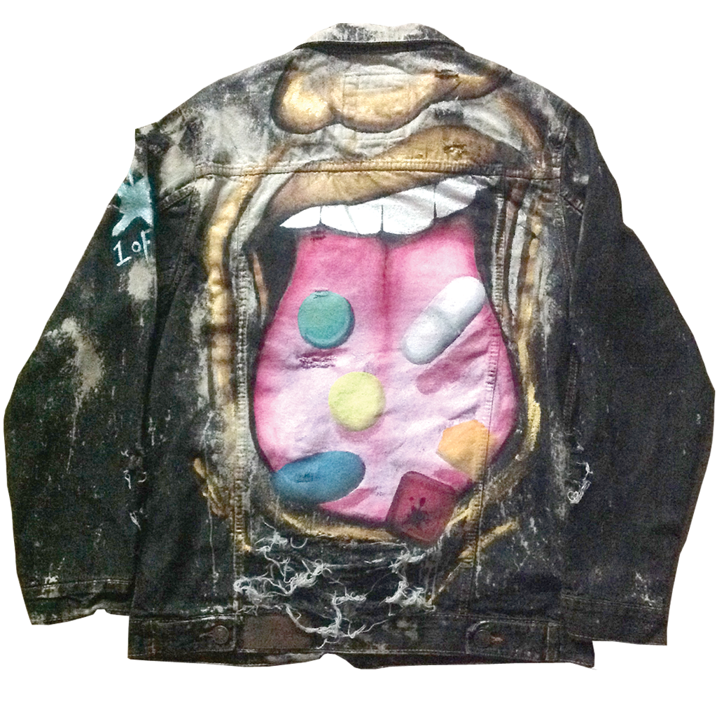 Custom Multi Pills Jean Jacket - BYN Customs