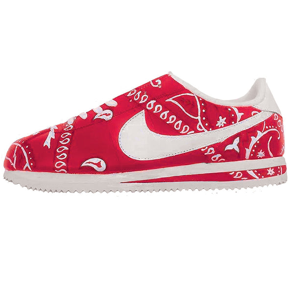 Custom Cortez Shoes Red Bandana Nike Cortez – Mike Norice Art