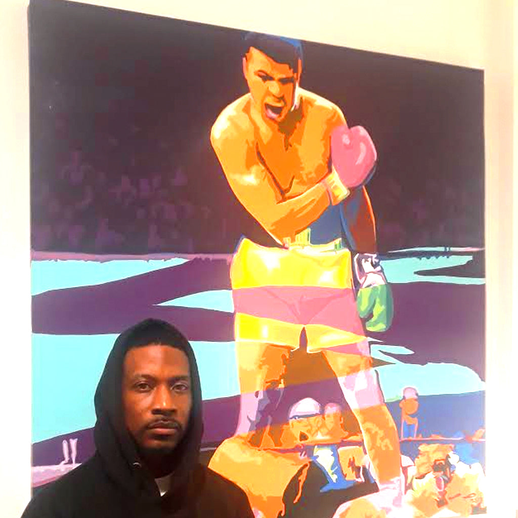 Custom Muhammad Ali "The Knockout" Painting