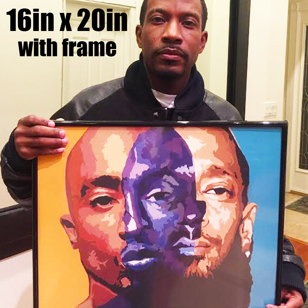 "Two Men One Vision" 2pac and Nipsey Hussle artwork print