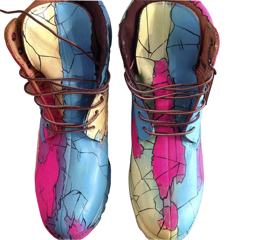 Custom Tropical Earthquake Timberlands - BYN Customs - 2