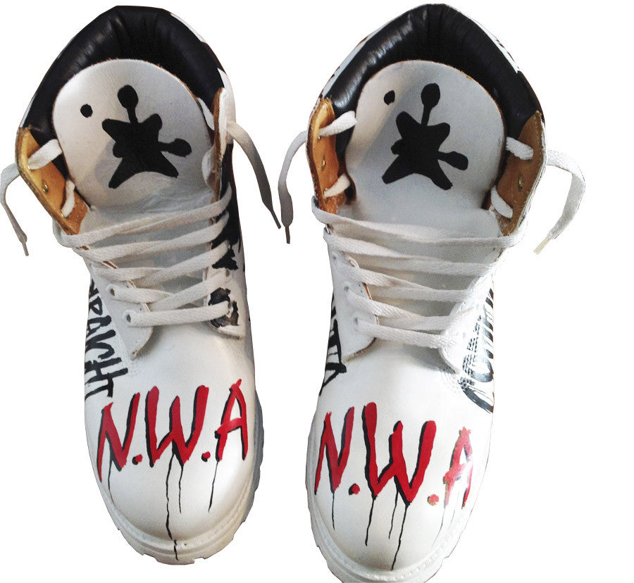 Custom NWA Straight Outta Compton Timberlands - BYN Customs - 4