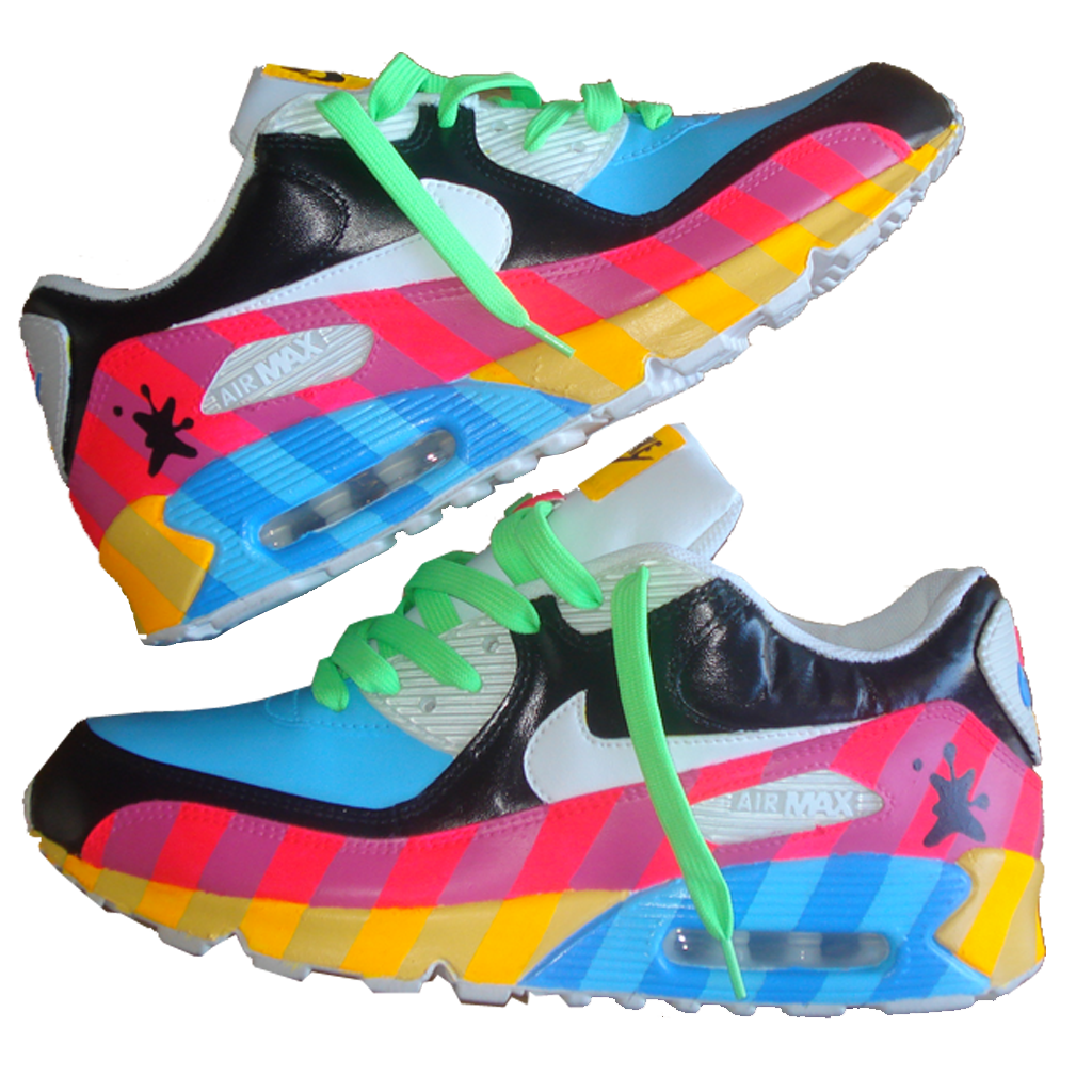 Custom Caution Nike Airmax 90's - BYN Customs