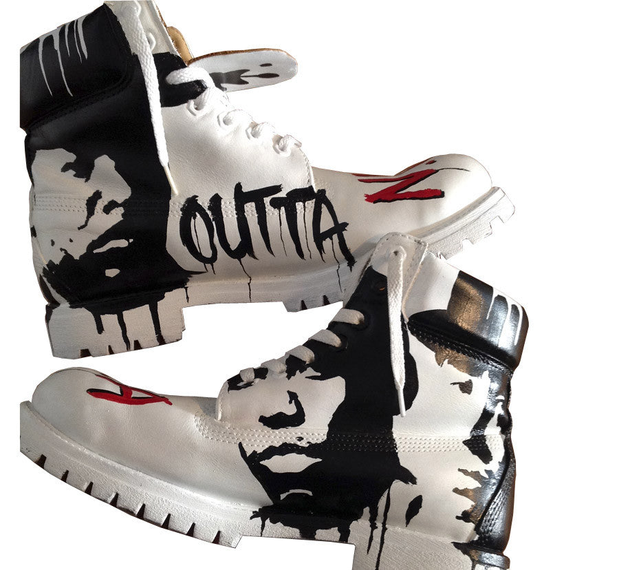 Custom NWA Straight Outta Compton Timberlands - BYN Customs - 2