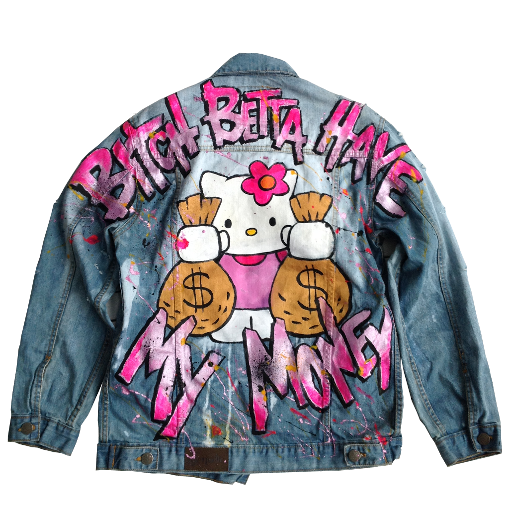 Custom "B!tch Betta Have My Money" Jean Jacket