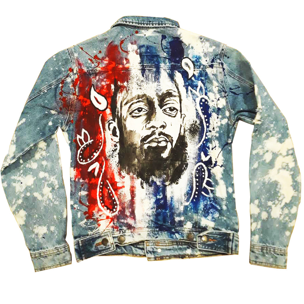 Custom "Peace Treaty" Nipsey Hussle JeanJacket