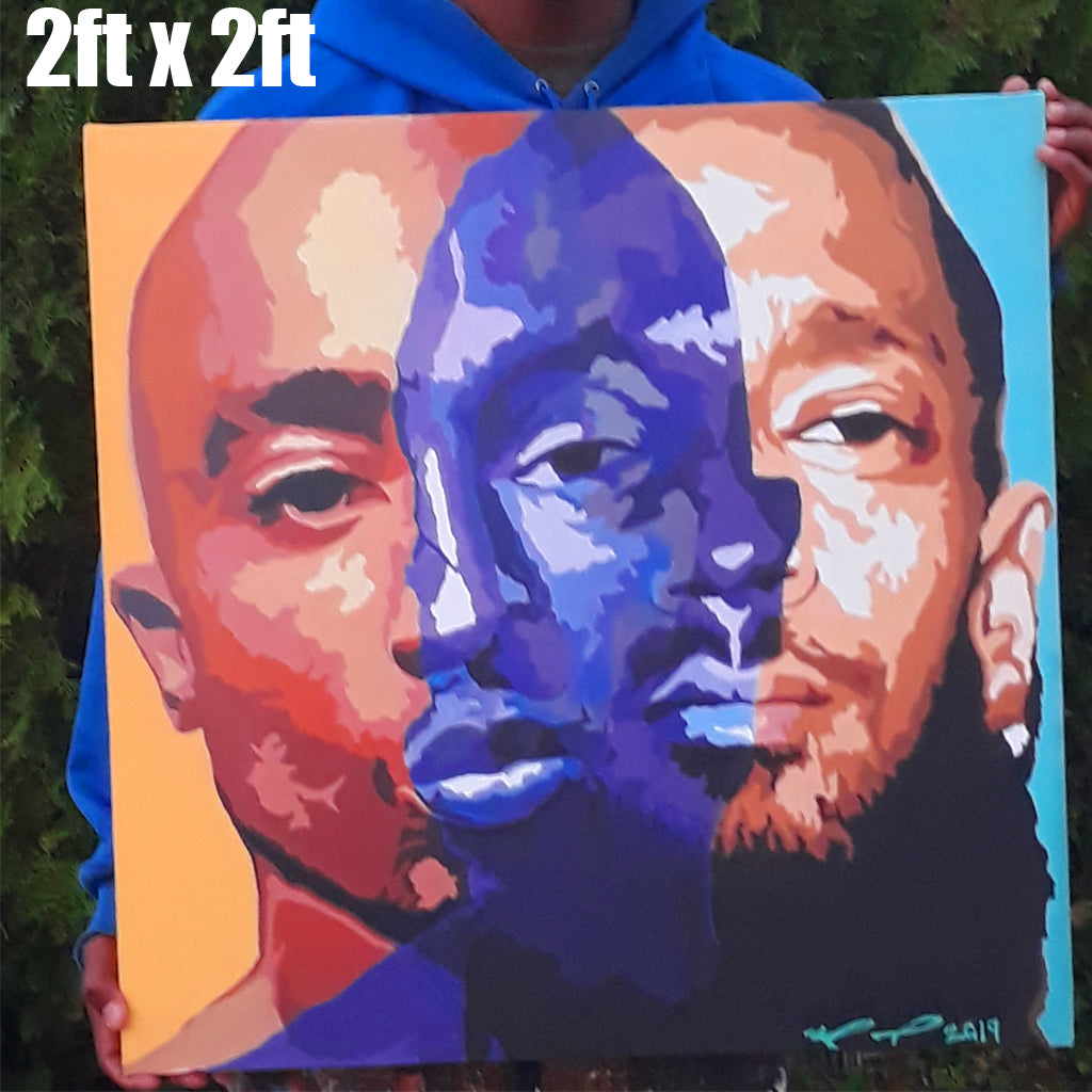 "Two Men One Vision" 2pac and Nipsey Hussle artwork print