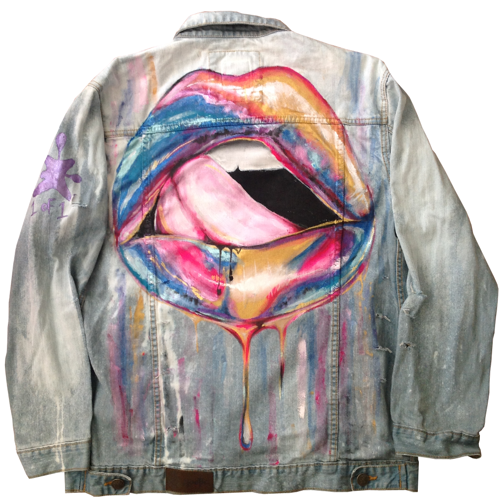 Custom "Liquid Tongue" Jean Jacket