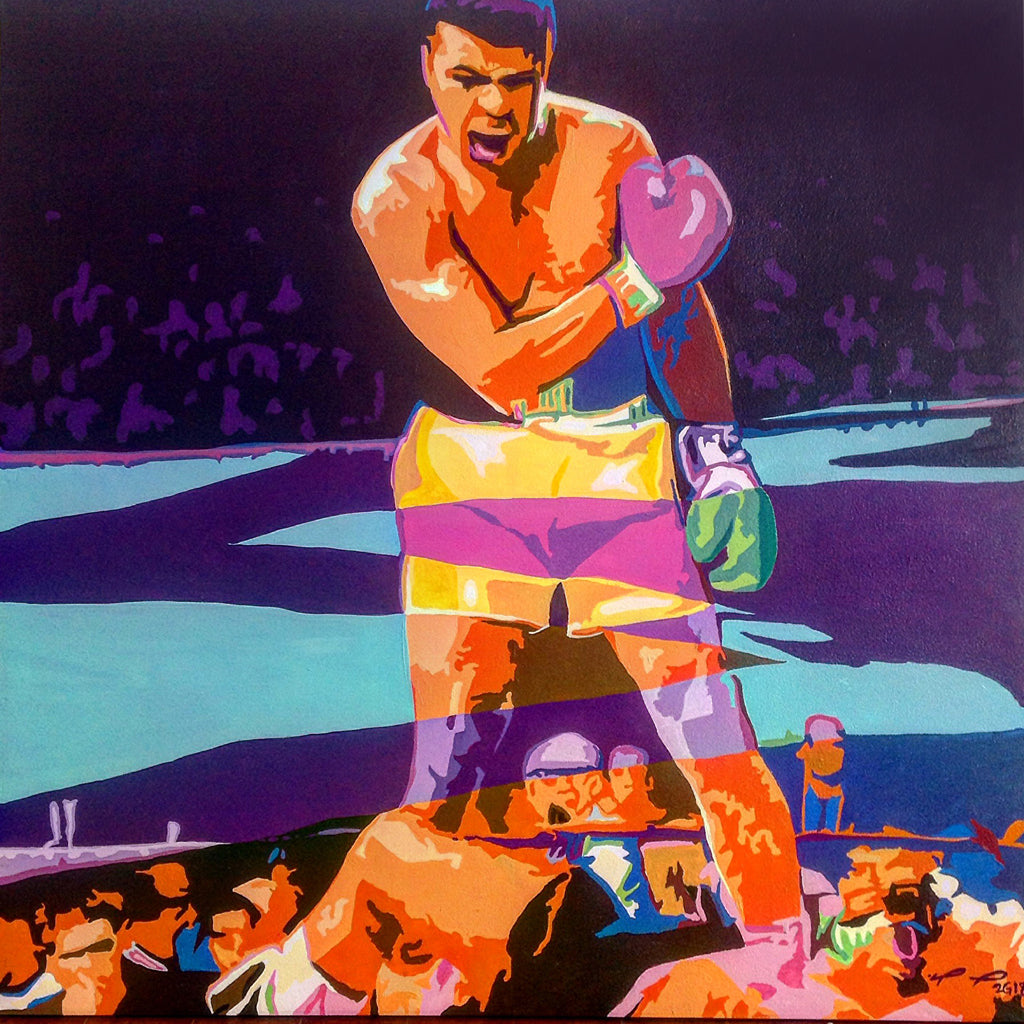 Custom Muhammad Ali "The Knockout" Painting