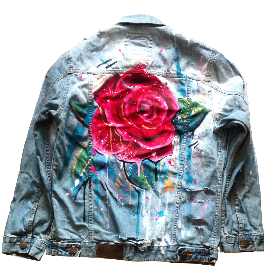 Custom "Rose" Jean Jacket
