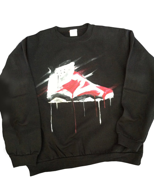 Custom Jordan Carmine 6 Crewneck Sweater - BYN Customs