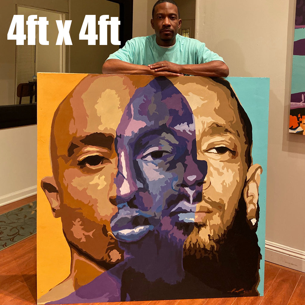 "Two Men One Vision" 2pac and Nipsey Hussle artwork print